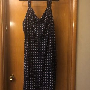 Cute sleeveless dress with lace sweater shawl.